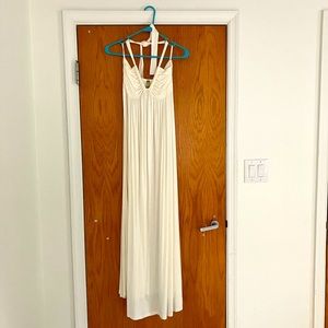 Lush White Halter Maxi Dress